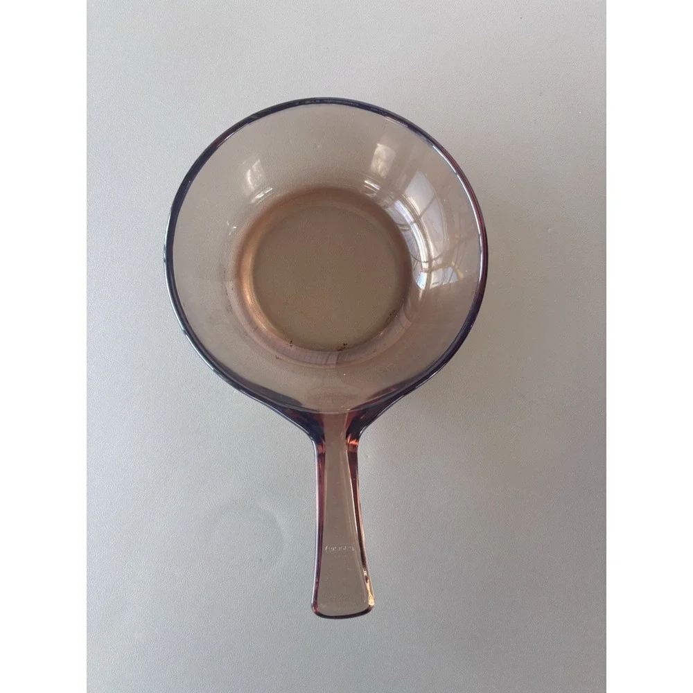 LOT/2 Vision Corning‎ Ware Amber Glass Frying Pans 5.75